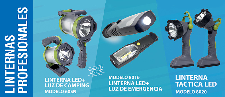 Linternas LED + Luz de Emergencia